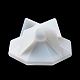 ファセット八角形 DIY シリコンキャンドルカップ金型  収納ボックス金型  樹脂セメント石膏鋳型  ホワイト  83x83~84x41.5~43mm  2個/セット DIY-P078-07-8