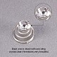 パンダホール エリート ラインストーン ヘアクリップ  ツールスクリュークランプヘアピン  透明  0.8mm  15mm PHAR-PH0001-02-5