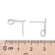 925 orecchino a bottone in argento sterling placcato rodio STER-K168-118P-4