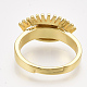 (venta de fábrica de fiestas de joyería) anillos de dedo de latón ajustables RJEW-S044-058B-3