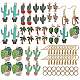 Kit de fabrication de boucles d'oreilles pendantes cactus diy DIY-SZ0006-35-1