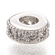 Brass Micro Pave Clear Cubic Zirconia Charms ZIRC-B002-41-02P-2