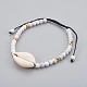 Bracelets en perles tressées naturelles howlite BJEW-JB04079-03-1