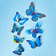 Décorations de papillons plastiques artificiels DJEW-PH0001-01-4