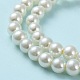 Backen gemalt pearlized Glasperlen runden Perle Stränge X-HY-Q330-8mm-02-4