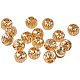 BENECREAT 60 PCS 18K Gold Plated Beads Metal Spacer Beads Corrugated Beads for DIY Jewelry Making and Other Craft Work - 6x5mm KK-BC0004-25G-6x5-2