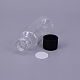 黒のスクリュートップキャップ付き30mlプラスチックジャー  詰め替え式ボトル  コラム  78x29.5mm AJEW-TAC0020-10B-2