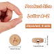 OLYCRAFT 104 Pcs 10mm Alphabet Wooden Beads Round Flat Alphabet Beads Natural Beech Flat Wooden Beads with 1.6mm Hole Wooden Loose Beads with Initial Letter for Jewelry Making and DIY Crafts - 4Sets WOOD-OC0002-68-2