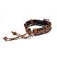 Bracelets de cordon en cuir à la mode unisexe BJEW-BB15579-A-3