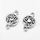 Flat Round Vintage Look Tibetan Style Alloy Antique Silver Plated Links Connectors X-LF10262Y-NF-2