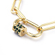 Brass Paperclip Chain Bracelets BJEW-JB05116-M-4