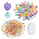 380Pcs Strawberry & Round Acrylic Beads with 1 Roll Clear Elastic Crystal Thread DIY-LS0001-08-2
