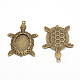 Alloy Pendant Cabochons Settings PALLOY-WH0079-89AB-RS-2