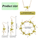 Anattasoul perle en plastique perlée fleur de vie boucles d'oreilles et chaîne à maillons bracelet et pendentif collier SJEW-AN0001-19-2
