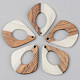 Colgantes de resina opaca y madera de nogal RESI-S389-016A-C04-1