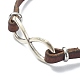 Infinity Tibetan Style Allloy Link Bracelets BJEW-JB09336-02-4