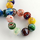 Round Handmade Millefiori Glass Beads Strands LK-R004-100-2