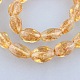 Gold Sand Lampwork Twisted Oval Beads Strands LAMP-O003-04-1