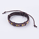 Adjustable Unisex Cowhide Cord Bracelets BJEW-F300-01B-1