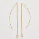 Brass Chain Stud Earring Findings X-KK-T054-01G-NF-1