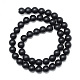 Chapelets de perle en pierre noire synthétique G-R345-8mm-38-2