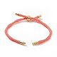 Bracelets argentés en corde de nylon MAK-C003-03G-05-4