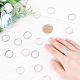 Unicraftale 120Pcs 4 Styles Adjustable 304 Stainless Steel Plain Band Rings STAS-UN0025-62-2