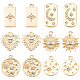 SUNNYCLUE 1 Box 24Pcs 6 Style 18K Gold Plated Charms Evil Eye Charm Micro Pave Stars Rhinestone Moon Heart Love Lucky Charm for Jewelry Making Charms DIY Necklace Earring Bracelet Women Adult Crafts FIND-SC0003-82-1