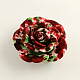 Rocíe cabochons de la resina de flores pintadas CRES-R147-10-1