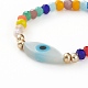 Glass Beads Stretch Rings RJEW-JR00315-3