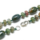 Natural Indian Agate Beaded Necklaces NJEW-S390-12-2