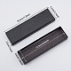 クラフト紙のペンボックス  スポンジで  ペン用ギフト包装ボックス  長方形  ブラック  18.3x5.3x2.5cm CON-BC0006-62-2