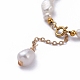 Natürliche Barockperlen Keshi Perlen Perlen Armbänder BJEW-JB05266-01-3
