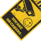 Autocollants imperméables de panneau d'avertissement de pvc DIY-WH0237-005-4