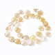 Chapelets de perles jaunes en aventurine naturelle G-G821-09A-2