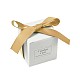 ギフト用の箱  キャンディー包装箱  結婚披露宴のギフト用の箱  リボン付き  キューブ  ゴールデンロッド  6.1x6.1x6.1cm展開：約17.8x12x0.1センチメートル。リボン：70~71.5x1.9cm CON-TAC0003-01C-2