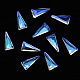 三角形の透明なガラスのカボション  ネイルアートの装飾の付属品  多面カット  シャンパンイエロー  8x4x2mm MRMJ-T009-112B-1