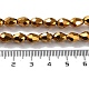 Fili di perle di vetro placcato EGLA-R045-7x6mm-02-3
