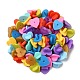 100 pièce de dos d'épinglette en plastique de 10 couleurs en forme de cœur KY-YW0001-59-1