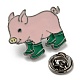 Cerdo con botas de lluvia alfileres de esmalte JEWB-C021-01A-3