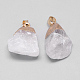 Pendentifs en cristal de quartz brut naturel G-Q481-109-2