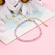 Bracelets en perles d'améthyste naturelle à facettes pour femmes BJEW-JB05928-03-4