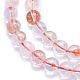Rouge naturel quartz brins de perles G-K310-C11-8mm-3