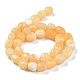Chapelets de perles en jade topaze naturelle G-C038-02P-3