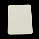 厚紙の耳スタッドディスプレイカード  単語ステンレス鋼の長方形  ホワイト  70x50x0.5mm  穴：6mm CDIS-R030-06-2