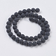 Black Agate Gemstone Beads Strands G-G447-4A-2