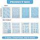 Benecreat 8 feuilles 8 styles décalcomanies papier céramique DIY-BC0012-05B-2