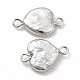 Breloques de connecteur de perles de keshi naturelles baroques PEAR-P004-26P-3