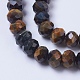 Natürlichen Tigerauge Perlen Stränge G-F568-153-B-3