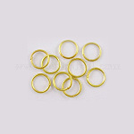 Ferro anelli di salto aperto, nichel libero, oro, 21 gauge, 5x0.7mm, diametro interno: 3.6mm, circa 1125pcs/50g